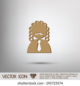 judge icon avatar. symbol of justice