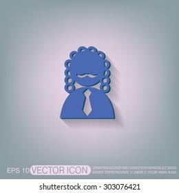 judge icon avatar. symbol of justice