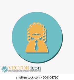 judge icon avatar. symbol of justice