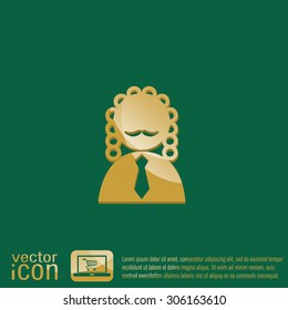 judge icon avatar. symbol of justice