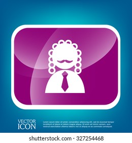 judge icon avatar. symbol of justice