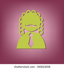 judge icon avatar. symbol of justice