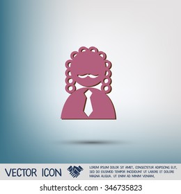judge icon avatar. symbol of justice