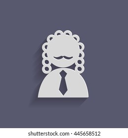 judge icon avatar. symbol of justice