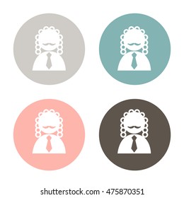 judge icon avatar. symbol of justice