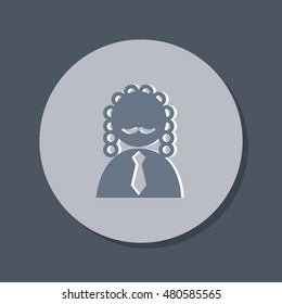 judge icon avatar. symbol of justice