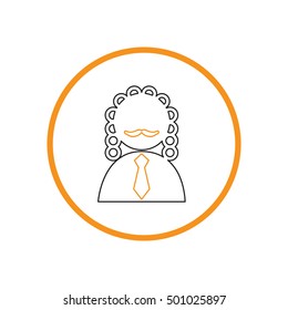 judge icon avatar. symbol of justice