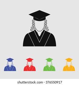 Judge icon avatar. Vector Icon