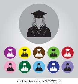 Judge icon avatar. Vector Icon