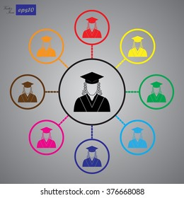 Judge icon avatar. Vector Icon