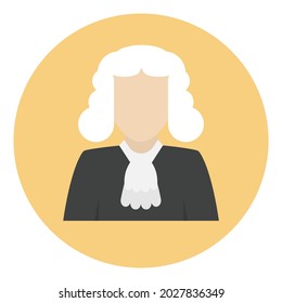 
The Judge Icon Clipart Vector In Court Illustration Of Law Concept Free Vector Avatar