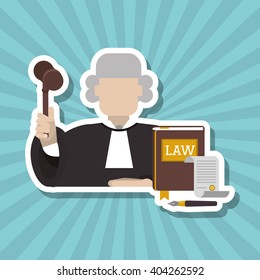 Judge  icon design, vector illustration