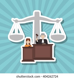 Judge  icon design, vector illustration