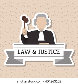 Judge  icon design, vector illustration