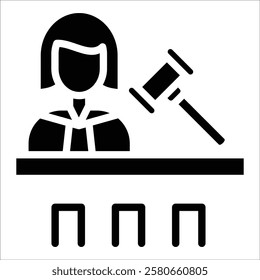 Judge Icon Element For Design