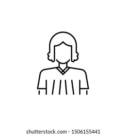 Judge icon. Element of legal services thin line icon