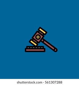 judge icon flat design