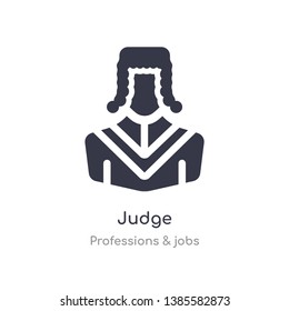 judge icon. isolated judge icon vector illustration from professions & jobs collection. editable sing symbol can be use for web site and mobile app