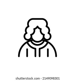 Judge Icon. Line Art Style Design Isolated On White Background