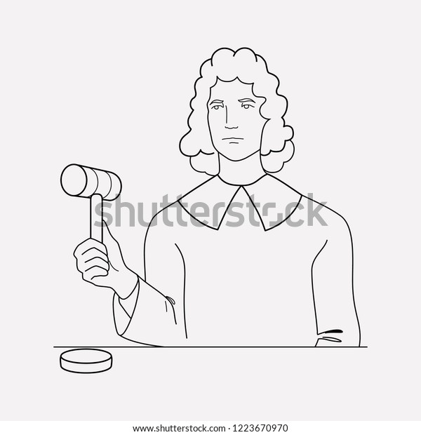 Judge Icon Line Element Vector Illustration Stock Vector (Royalty Free ...