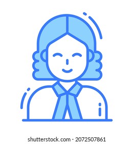 judge icon, single avatar vector illustration