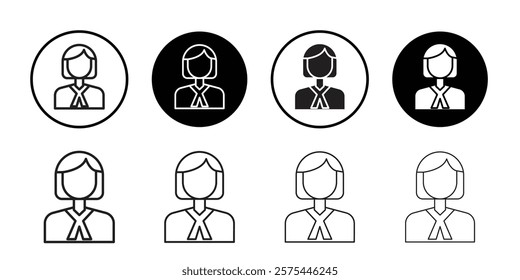 Judge icon Thin line art collection