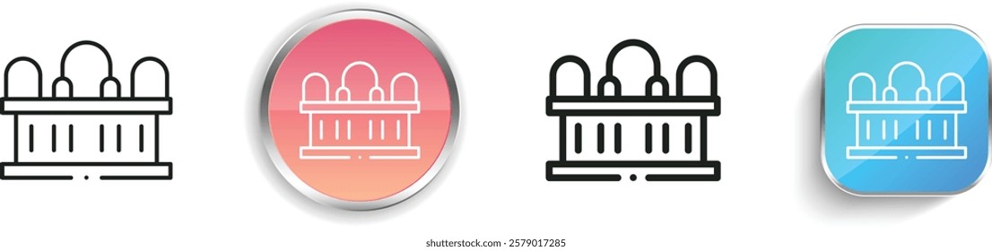 judge icon. Thin Linear, Regular and Button Style Design Isolated On White Background