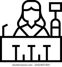 judge icon. Thin linear style design isolated on white background