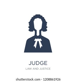 Judge icon. Trendy flat vector Judge icon on white background from law and justice collection, vector illustration can be use for web and mobile, eps10