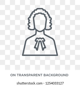 Judge icon. Trendy flat vector Judge icon on transparent background from law and justice collection. High quality filled Judge symbol use for web and mobile
