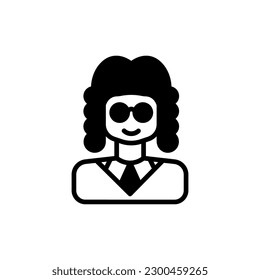 Judge icon in vector. Illustration