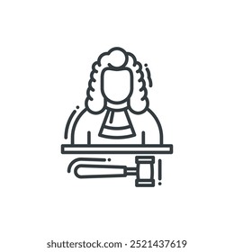 Judge icon, Judge vector illustration