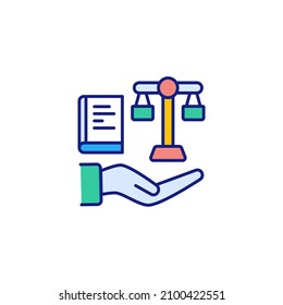 judge icon in vector. Logotype