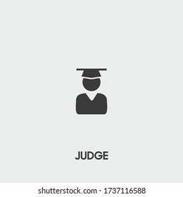 icono de juez. vector de juez en fondo gris