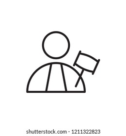 judge icon vector. people icon line style