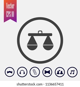 Judge icon vector. Scale icon