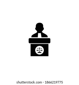judge icon vector symbol illustration