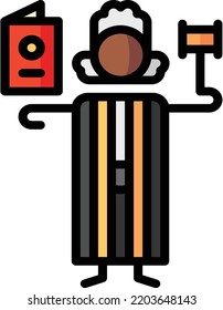 judge isolated design element stock illustration. Vector on a white background