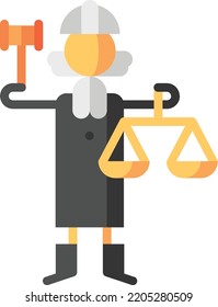 judge isolated design element stock illustration. Vector on a white background