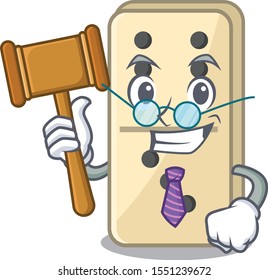 judge isolated domino a with the cartoon