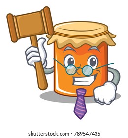 Judge jam mascot cartoon style