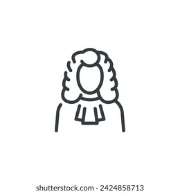 Judge justice law icon, vector illustration