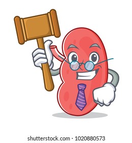 Judge kidney mascot cartoon style