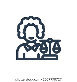 Judge of Law Vector Icon
