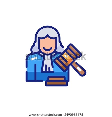 Judge of Law Vector Icon