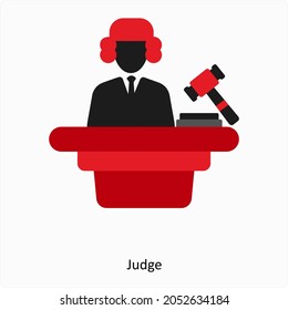 Judge or Legal Icon Concept
