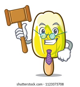 Judge lemon ice cream mascot cartoon