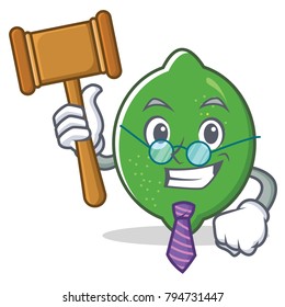 Judge lime mascot cartoon style