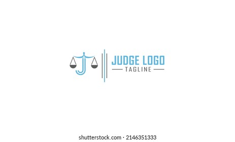 Judge Logo - Law Firm Logo - J letter Logo with Law Concept 