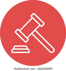 Icono del vector aislado de mallet de juez que puede modificar o editar fácilmente

